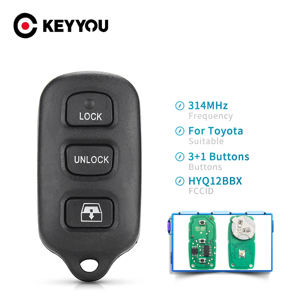 KEYYOU 10 шт. 3/4 кнопочный дистанционный Автомобильный ключ для Toyota Celica Echo FJ Cruiser Highlander Prius RAV4 Tacoma Yaris 314,4 МГц HYQ12BBX
KEYYOU 10 шт. 3/4 кнопочный дистанционный Автомобильный ключ для Toyota Celica Echo FJ Cruiser Highlander Prius RAV4 Tacoma Yaris 314,4 МГц HYQ12BBX