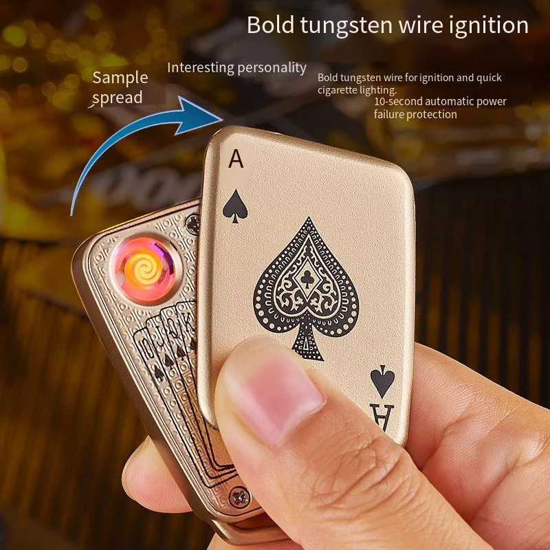 Personality Playing Card Lighter Windproof Strong Fire Power Cigar Lighter Metal mini Fuel Lighter Butane Gas Funny Toys for Men
Personality Playing Card Lighter Windproof Strong Fire Power Cigar Lighter Metal mini Fuel Lighter Butane Gas Funny Toys for Men