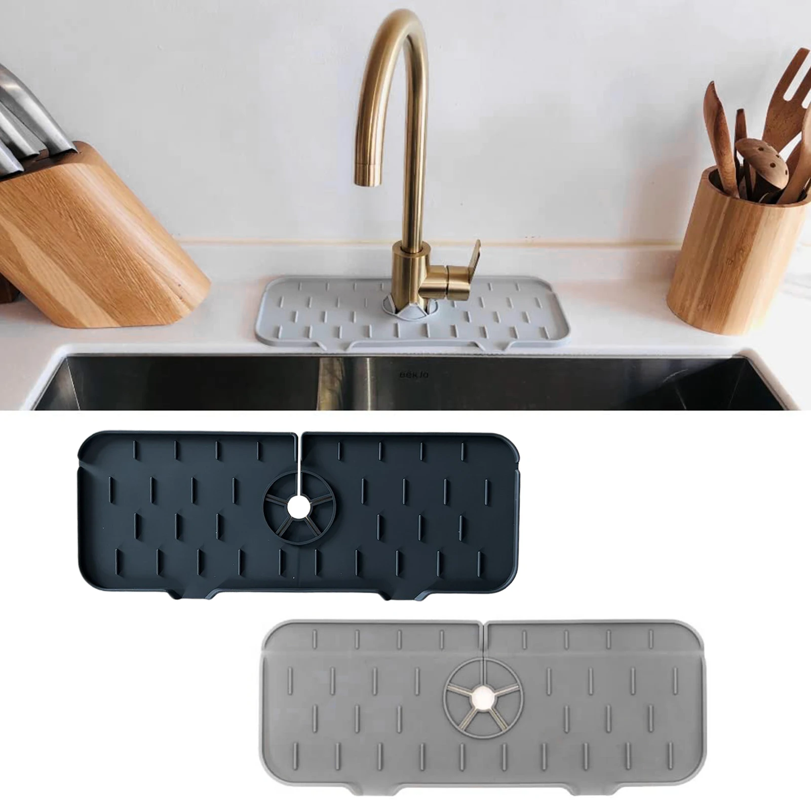 Washable Faucet Dish Drying Mat Washable Sink Splash Guard Wraparound Silicone Pads For Farmhouse Bathroom RV Kitchen
Washable Faucet Dish Drying Mat Washable Sink Splash Guard Wraparound Silicone Pads For Farmhouse Bathroom RV Kitchen