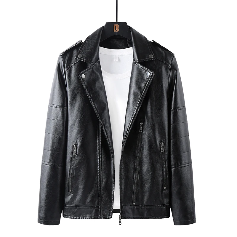 Men's Quality New Genuine Leather Zipper Multi-pocket Leather Jacket Outer Jacket Top
Men's Quality New Genuine Leather Zipper Multi-pocket Leather Jacket Outer Jacket Top