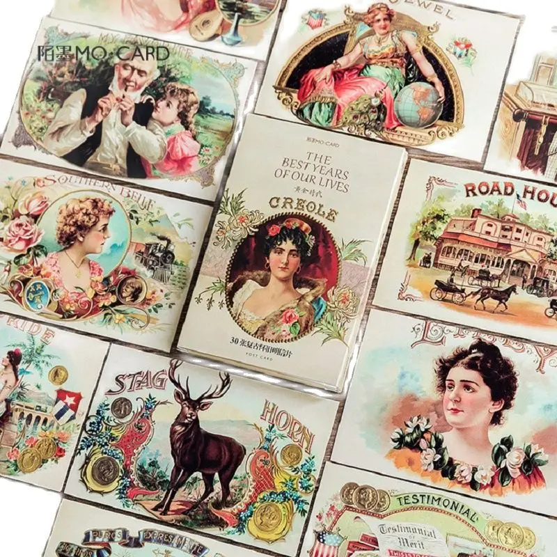 30Sheets/Set Retro Golden Age Postcard /Greeting Card/Message Card/Christmas and New Year gifts
30Sheets/Set Retro Golden Age Postcard /Greeting Card/Message Card/Christmas and New Year gifts