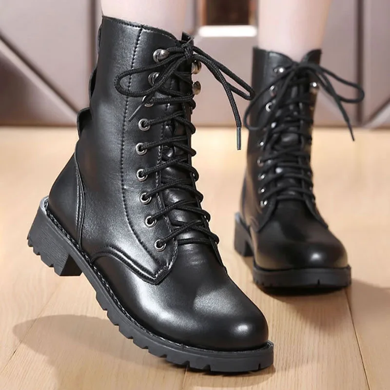 Autumn Boots Women Shoes Mid-calf Boots 2022 New Martin Boots For Motorcycle Shoes PU Leather Shoes Winter Boots Plus Size 43
Autumn Boots Women Shoes Mid-calf Boots 2022 New Martin Boots For Motorcycle Shoes PU Leather Shoes Winter Boots Plus Size 43