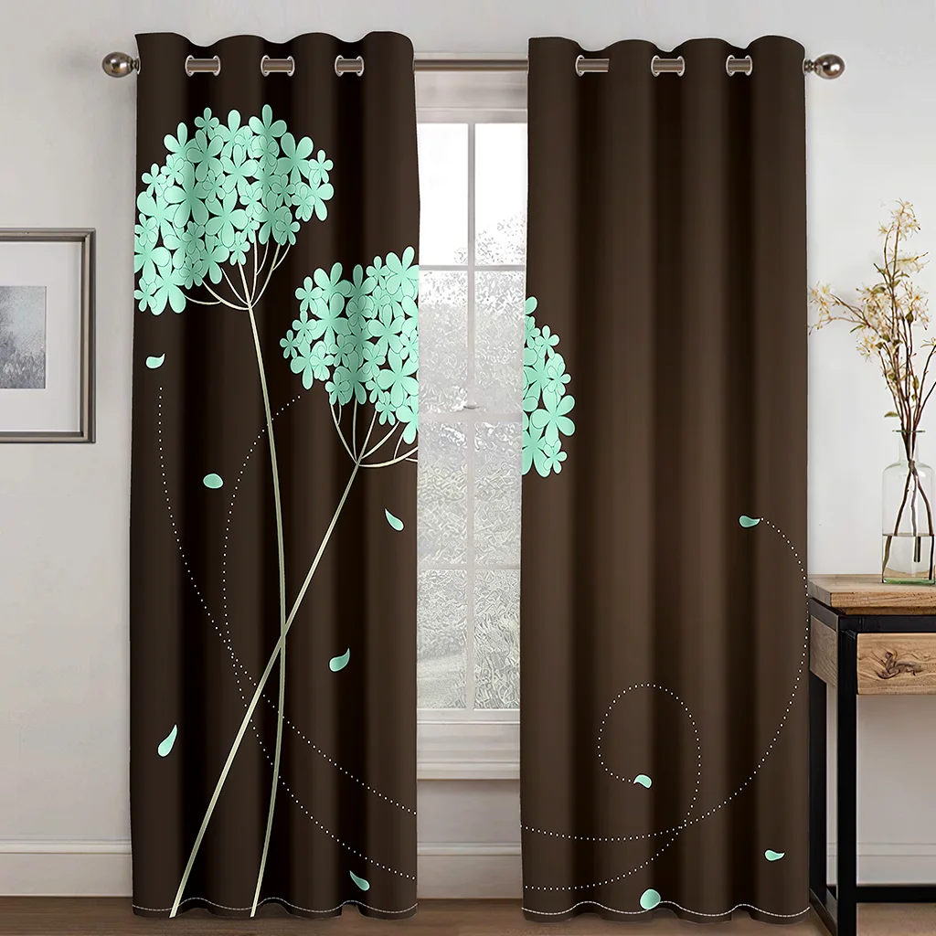 Home Grommet curtains Living Room Bedroom Decoration Black Silk Cloth Curtains and White Dandelion Pattern Printing
Home Grommet curtains Living Room Bedroom Decoration Black Silk Cloth Curtains and White Dandelion Pattern Printing