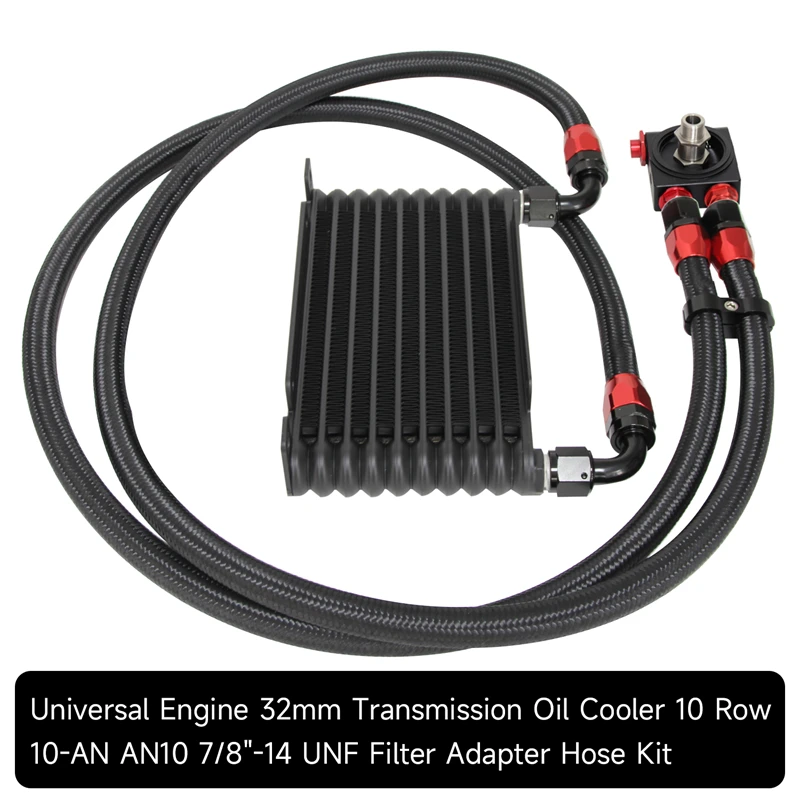 Universal 32mm 10 Row / 13 Row / 15 Row AN10 7/8"-14 UNF Aluminum Engine Oil Cooler Kit + Thermostat 73±0.5° Filter Adapter Kit
Universal 32mm 10 Row / 13 Row / 15 Row AN10 7/8"-14 UNF Aluminum Engine Oil Cooler Kit + Thermostat 73±0.5° Filter Adapter Kit