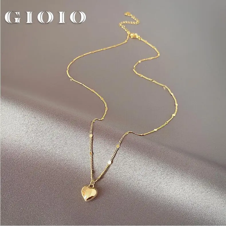 2022 New Classic Simple Gold Heart Pendant Stainless steel Short Necklace For Woman Korean Fashion Jewelry Girl Sexy Necklace
2022 New Classic Simple Gold Heart Pendant Stainless steel Short Necklace For Woman Korean Fashion Jewelry Girl Sexy Necklace
