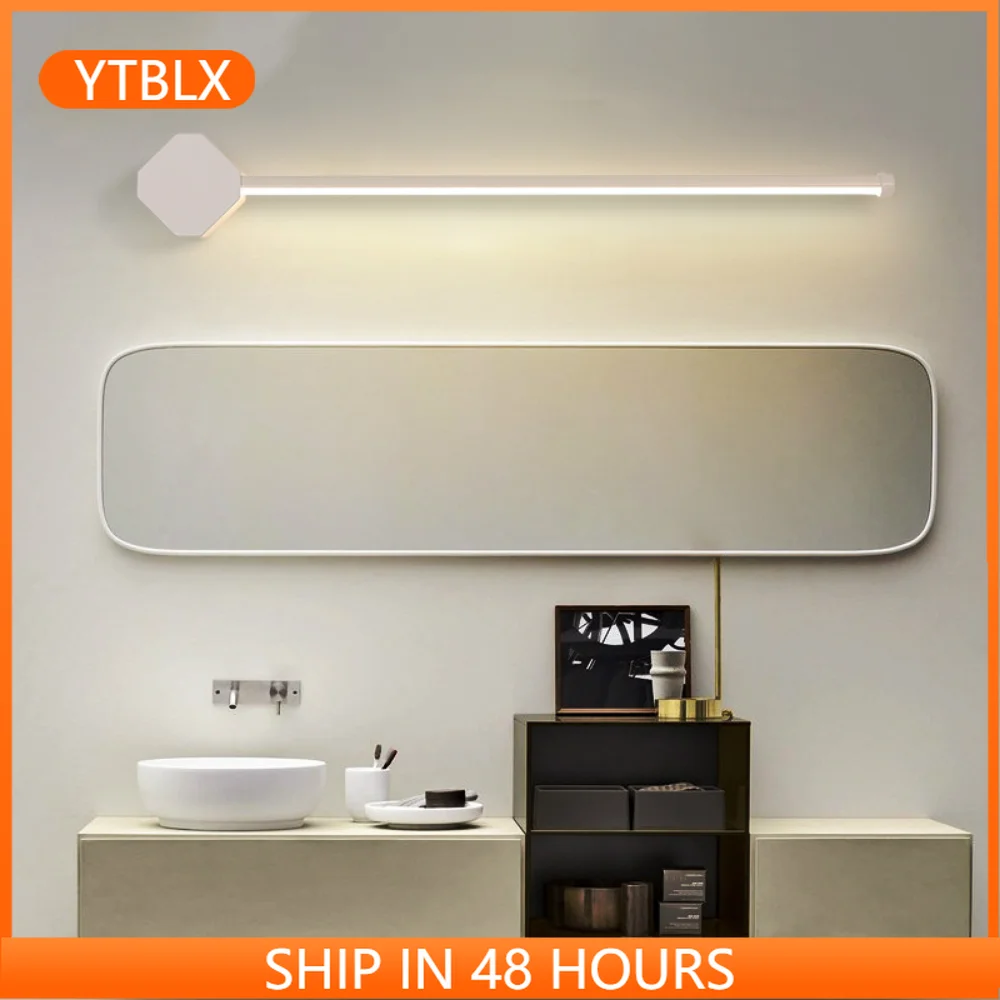 Modern Mirror Front Light Bathroom Light led White / Black Bathroom Dresser Toilet Mirror Cabinet Makeup Lamp Bedside Wall Lamp
Modern Mirror Front Light Bathroom Light led White / Black Bathroom Dresser Toilet Mirror Cabinet Makeup Lamp Bedside Wall Lamp