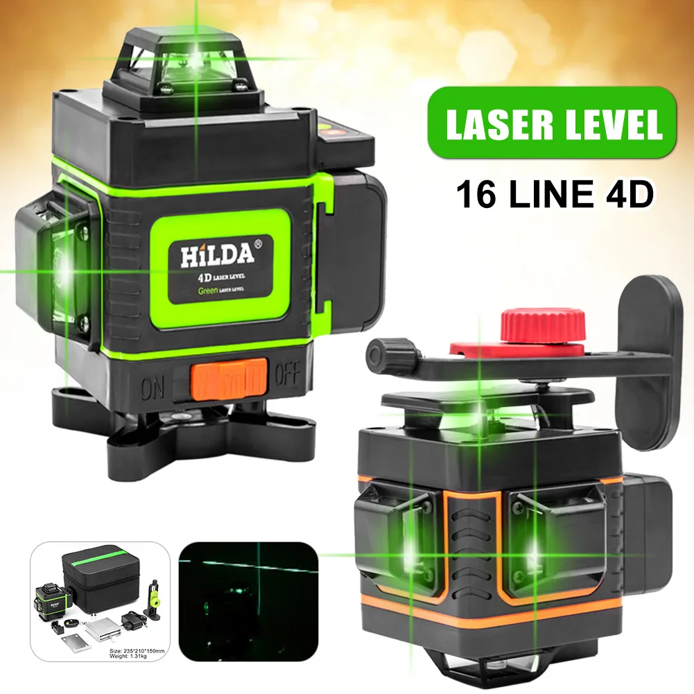12/16 Lines 3/4D Laser Level Level Self-Leveling 360 Horizontal And Vertical Cross Super Powerful Green Laser Level
12/16 Lines 3/4D Laser Level Level Self-Leveling 360 Horizontal And Vertical Cross Super Powerful Green Laser Level
