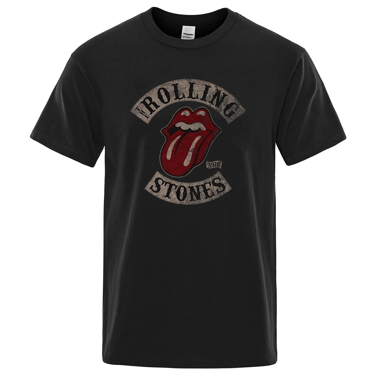 Summer Men's 100% Cotton T-Shirt Tongue Rolling Stones Print T-Shirt Casual Street Short Sleeve T-Shirt Asian Size Top
Summer Men's 100% Cotton T-Shirt Tongue Rolling Stones Print T-Shirt Casual Street Short Sleeve T-Shirt Asian Size Top