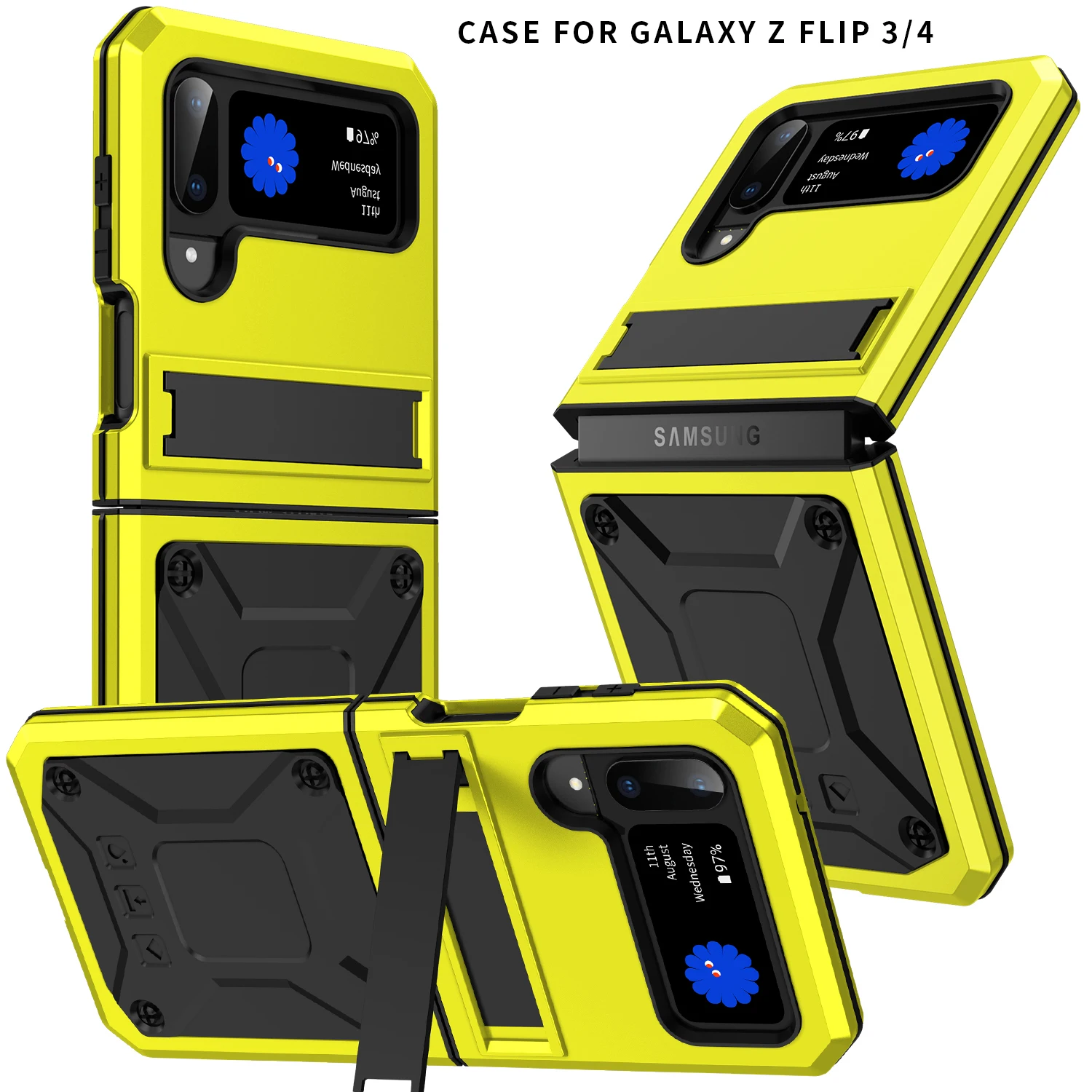 Shockproof Metal Case for Samsung Galaxy Z Flip 4 3 Flip4 Flip3 5G Shock Dirt Proof Armor Cover Foldable Bracket Phone Case
Shockproof Metal Case for Samsung Galaxy Z Flip 4 3 Flip4 Flip3 5G Shock Dirt Proof Armor Cover Foldable Bracket Phone Case