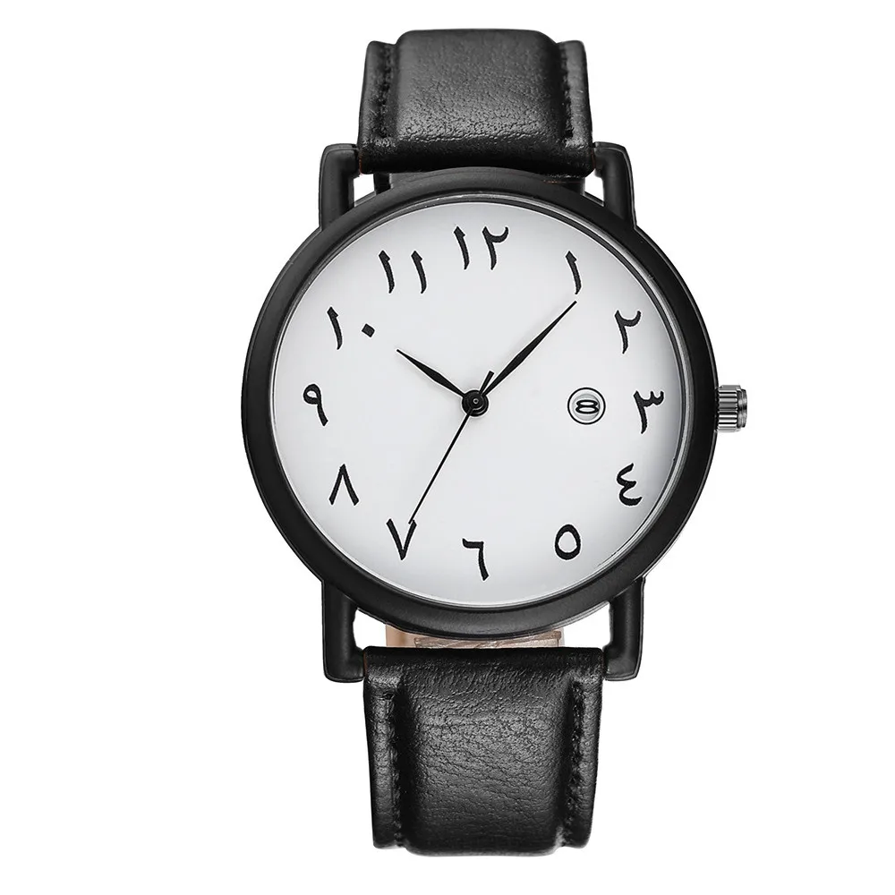

SMVPMens Watches 2021 Luxury Brand Leather Wrist Watch for Men Arabic Numerals Date Casual Sport Quartz Wristwatch Relogio Mascu