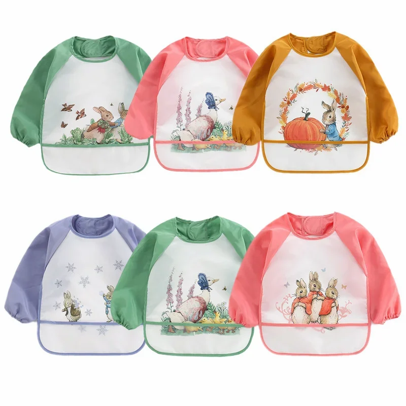 Cute Baby Baberos Bavoir Waterproof Apron Cartoon Animals Children Feeding Smock Bib Baby Stuff Baby Bib Long Sleeved Raincoat
Cute Baby Baberos Bavoir Waterproof Apron Cartoon Animals Children Feeding Smock Bib Baby Stuff Baby Bib Long Sleeved Raincoat