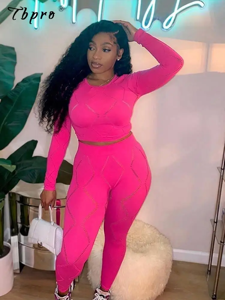 Women's Slim Hollow Yoga Pants 2 Piece Suit Long Sleeve Crop Tops Sheath Pencil Trouser Sets 2022 Sexy Lady's Sport Streetwear
Women's Slim Hollow Yoga Pants 2 Piece Suit Long Sleeve Crop Tops Sheath Pencil Trouser Sets 2022 Sexy Lady's Sport Streetwear