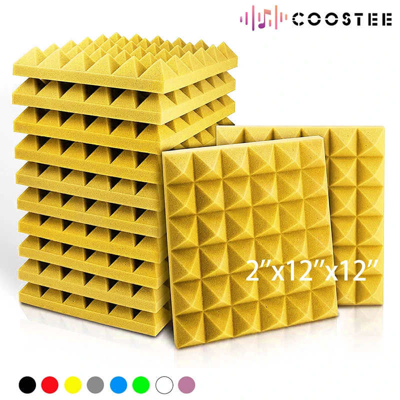 Acoustic Foam Pyramid Soundproof Panels 6/12/24 Pcs Home Studio Wall Soundproofing Noise Treatment Sound Material
Acoustic Foam Pyramid Soundproof Panels 6/12/24 Pcs Home Studio Wall Soundproofing Noise Treatment Sound Material