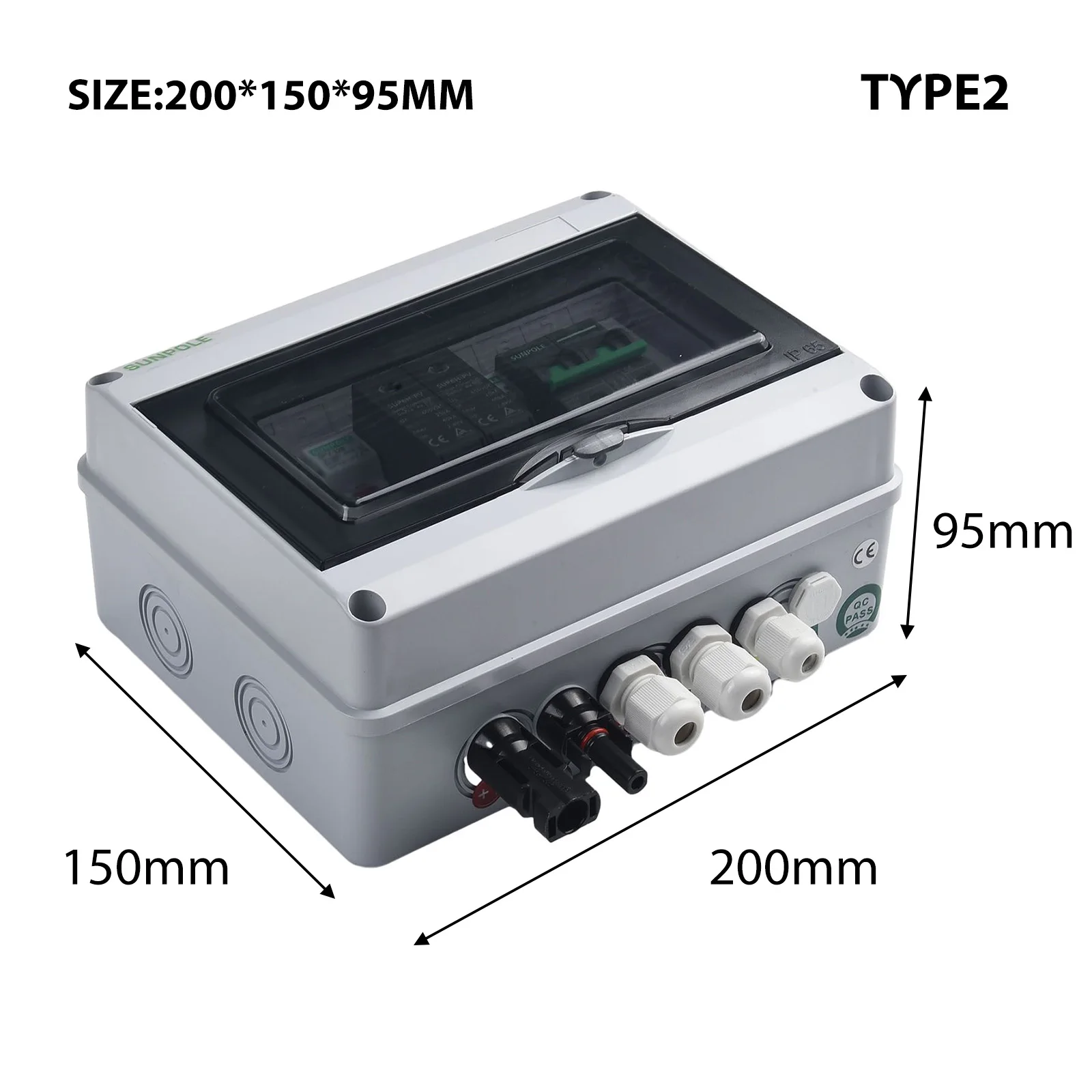 DC Fuse PV Combiner Box For Residential Rooftop 1 In 1 Out 200*150*95mm 550V For PV Plants IP65 MCB Protection
DC Fuse PV Combiner Box For Residential Rooftop 1 In 1 Out 200*150*95mm 550V For PV Plants IP65 MCB Protection