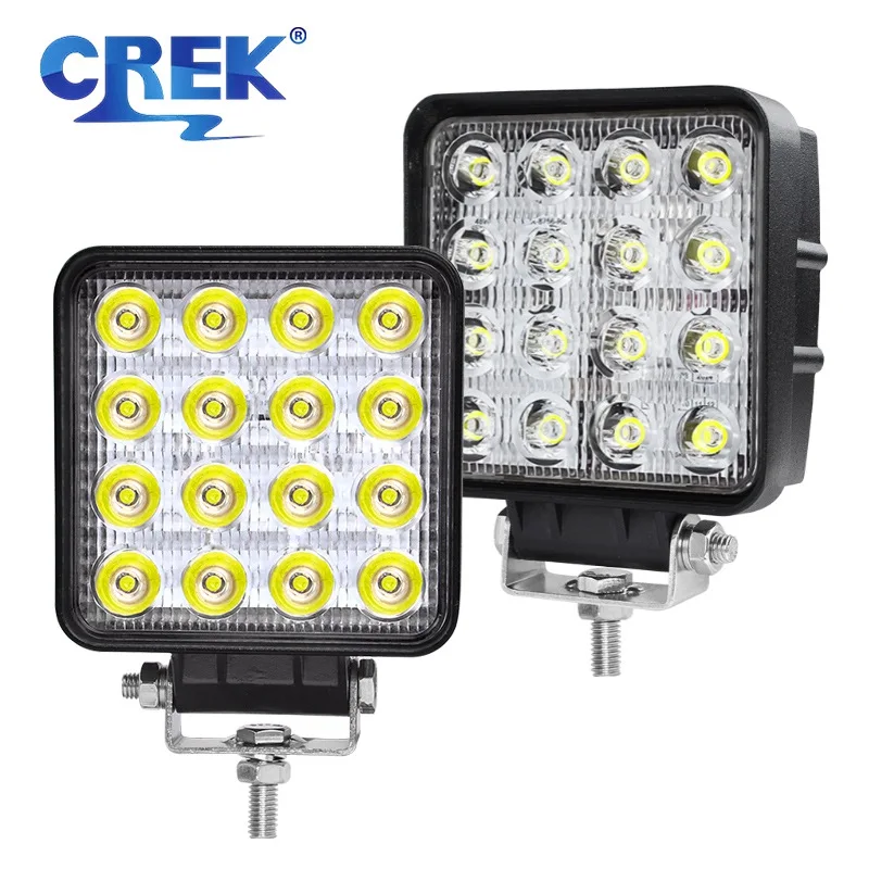 

CREK 4 Inch 48W LED Work Light Spot Flood Beam Square Auto Fog Lamp for Car Offroad Truck Boat Tractor RV 4x4 Spotlight 12V 24V