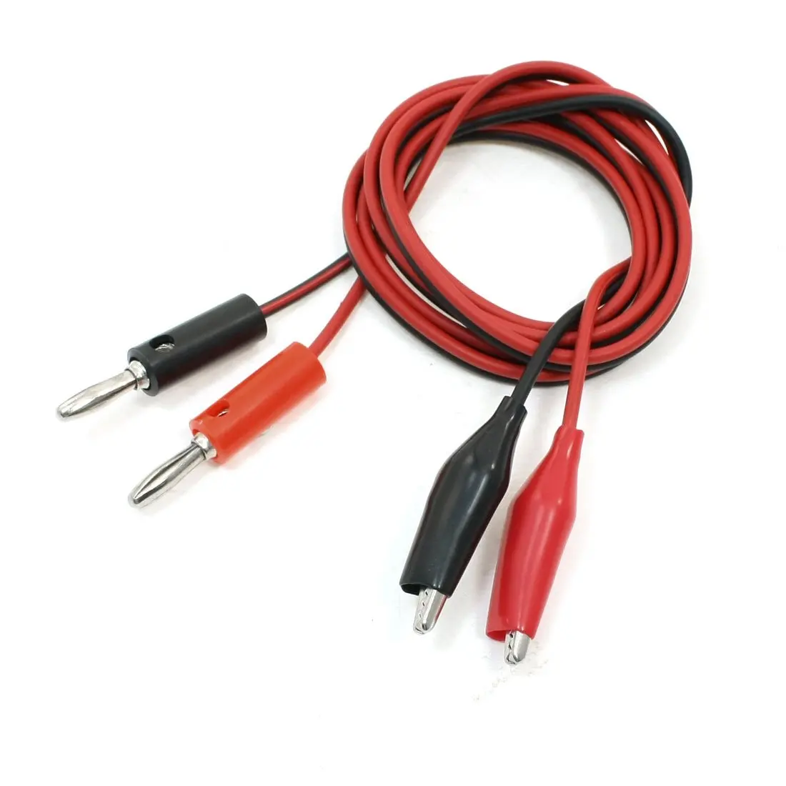 Tcenofoxy Banana Jack Alligator Clip Test Lead to Banana Connector Line Cable 1M Black Red Pack of 1 
Tcenofoxy Banana Jack Alligator Clip Test Lead to Banana Connector Line Cable 1M Black Red Pack of 1