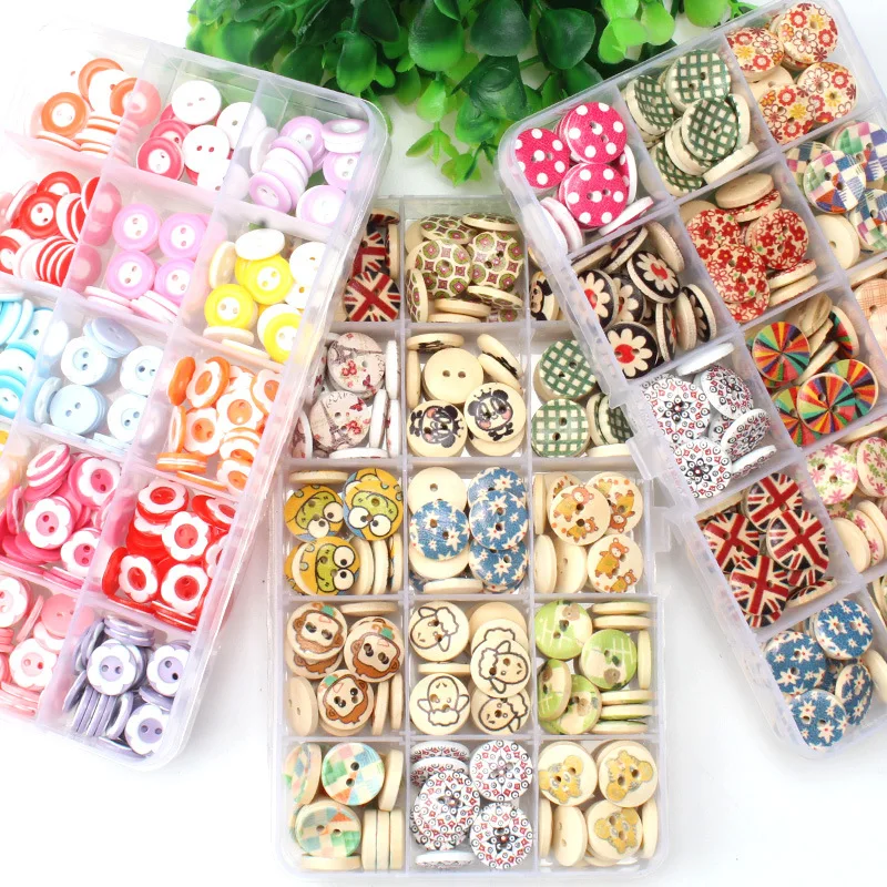 Fashion Boxed 225 pcs Cute Cartoon Children's Wooden Button Handmade DIY Material Kindergarten Baby Clothes Sweater Buttons
Fashion Boxed 225 pcs Cute Cartoon Children's Wooden Button Handmade DIY Material Kindergarten Baby Clothes Sweater Buttons