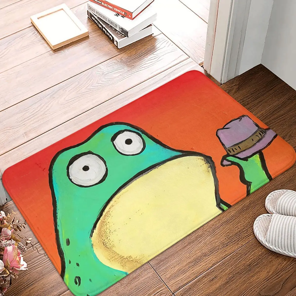 

Frog Pet Lover Kitchen Non-Slip Carpet HAT Living Room Mat Entrance Door Doormat Floor Decor Rug