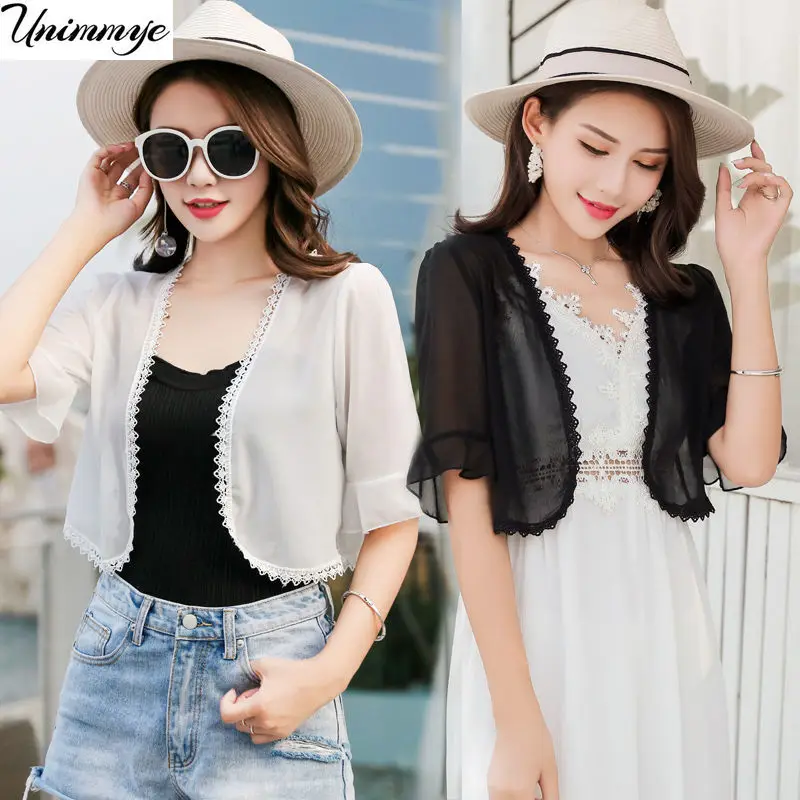 2023 New Arrival Women's Short Sleeve Lace Chiffon Shirt Thin Fashion Short Cardigans Casual Blouse Summer Outwear Clothes J555
2023 New Arrival Women's Short Sleeve Lace Chiffon Shirt Thin Fashion Short Cardigans Casual Blouse Summer Outwear Clothes J555
