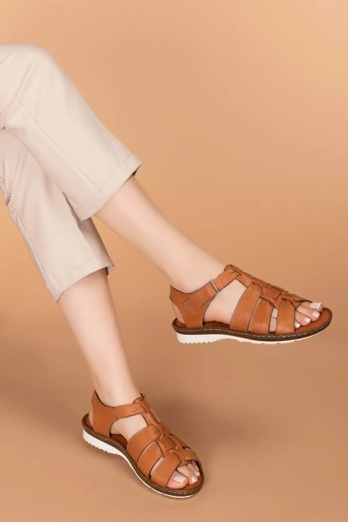 Женские повседневные сандалии из натуральной кожи Ert.3182 - Taba - 39 
Женские повседневные сандалии из натуральной кожи Ert.3182 - Taba - 39