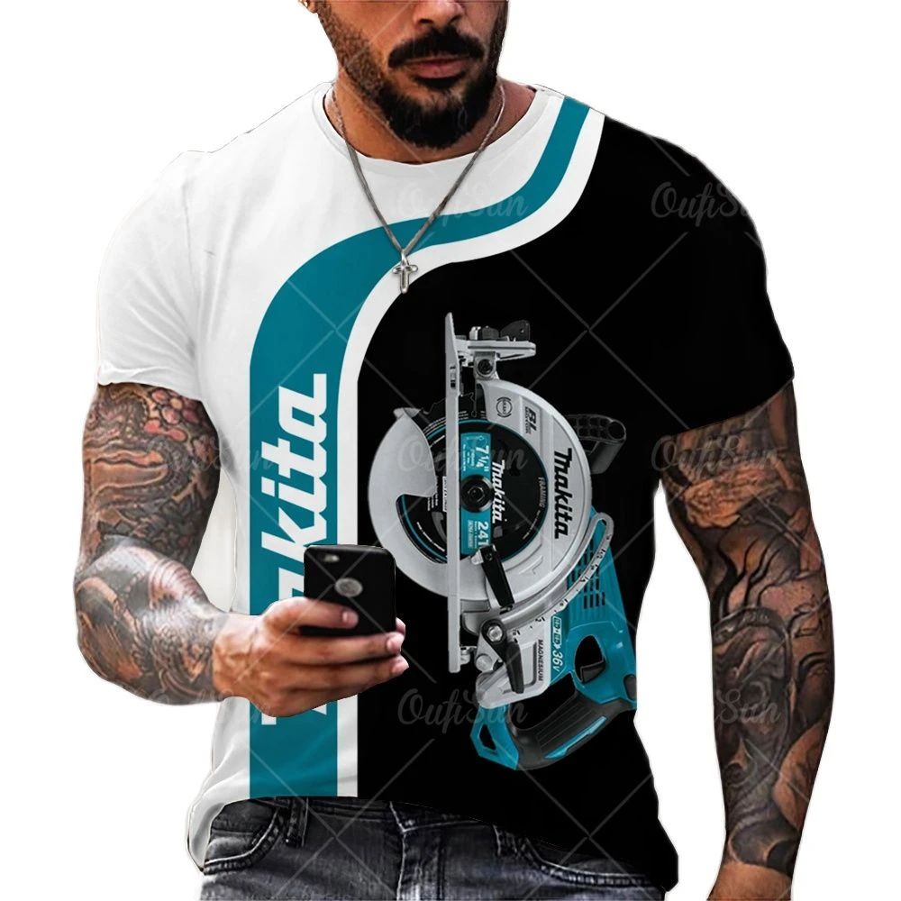 3D Printed Men's T Shirt Makita Tools Fashion Shirt Street Trend Round Neck Short Sleeve Oversized Youth Men's Top T Shirt
3D Printed Men's T Shirt Makita Tools Fashion Shirt Street Trend Round Neck Short Sleeve Oversized Youth Men's Top T Shirt