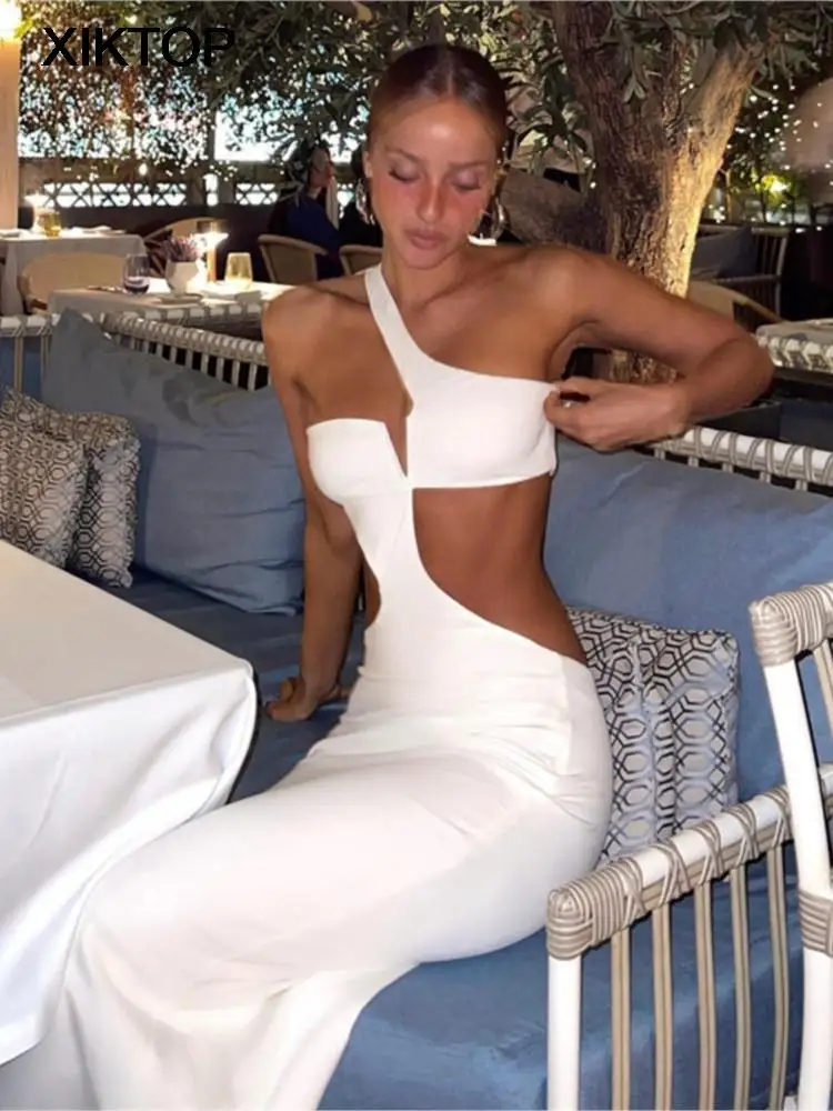 Длинное летнее платье Xiktop 2023, женское сексуальное облегающее вечернее платье с вырезами, модное пляжное платье макси на одно плечо для отпуска
Длинное летнее платье Xiktop 2023, женское сексуальное облегающее вечернее платье с вырезами, модное пляжное платье макси на одно плечо для отпуска