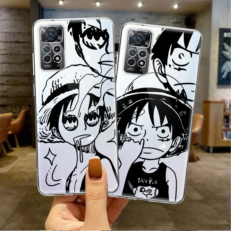 

Dark One Piece Anime Luffy Funda Case Fashion For Xiaomi Redmi 12C 9 9A 9C 10C K40 Pro 9T Redmi9