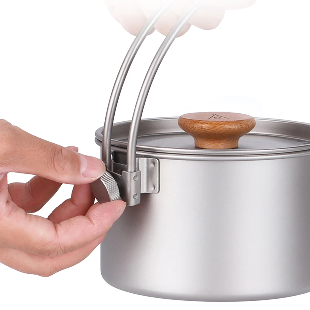 1.1L Titanium Bushcraft Hanging Pots With Detachable Handles For Camping Hiking Backpacking Outdoor Tableware
1.1L Titanium Bushcraft Hanging Pots With Detachable Handles For Camping Hiking Backpacking Outdoor Tableware
