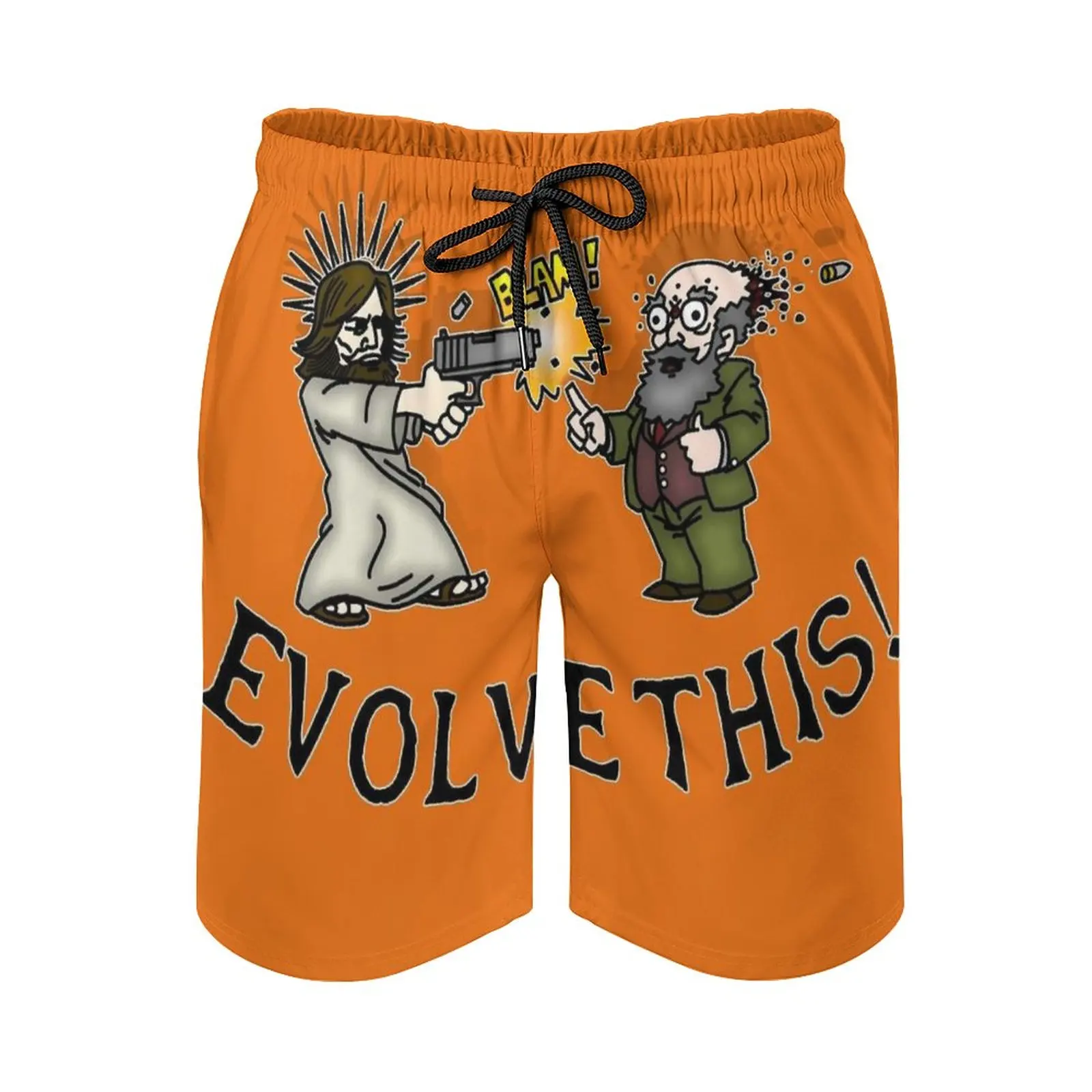 Evolve This!! Men'S Swim Trunks Quick Dry Volley Beach Shorts With Pockets For Men'S Evolve Darwin Jesus Shoot Gun Humour
Evolve This!! Men'S Swim Trunks Quick Dry Volley Beach Shorts With Pockets For Men'S Evolve Darwin Jesus Shoot Gun Humour