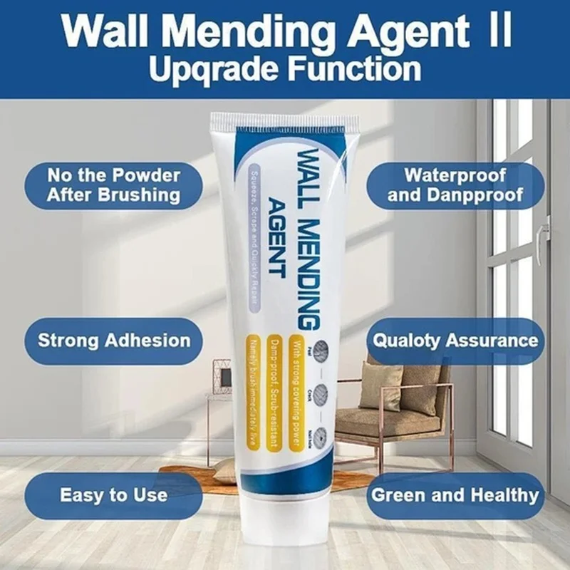 

Household Wall Mending Agent Mould-proof Wall Crack Repairing Cream Tile Paste Sealing Broken Hole Filler for Home
