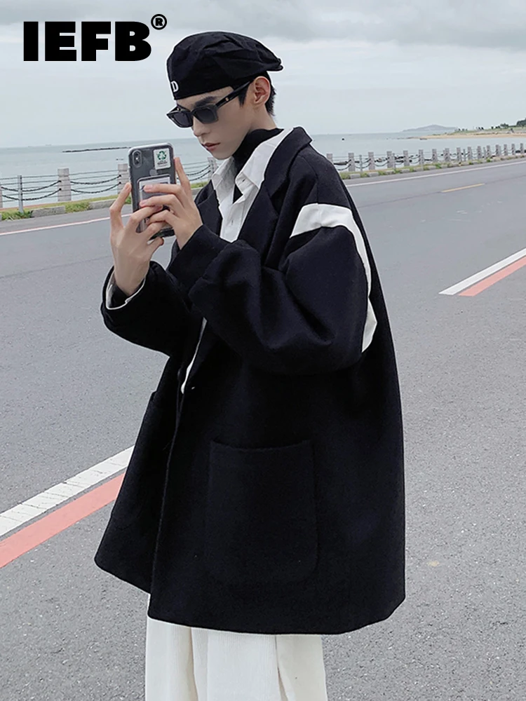 Мужская шерстяная куртка IEFB, свободная Повседневная ветровка контрастных цветов, средней длины, корейская мода, 9A5713, 2023
Мужская шерстяная куртка IEFB, свободная Повседневная ветровка контрастных цветов, средней длины, корейская мода, 9A5713, 2023