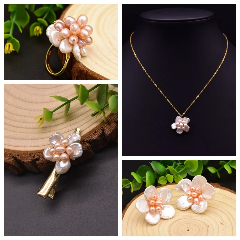 GLSEEVO Pink Baroque Lots Of Pearls Flower Earring Ring Necklace Fashion Trend Fine Women Accessories Brand Jewelry Set Gift
GLSEEVO Pink Baroque Lots Of Pearls Flower Earring Ring Necklace Fashion Trend Fine Women Accessories Brand Jewelry Set Gift