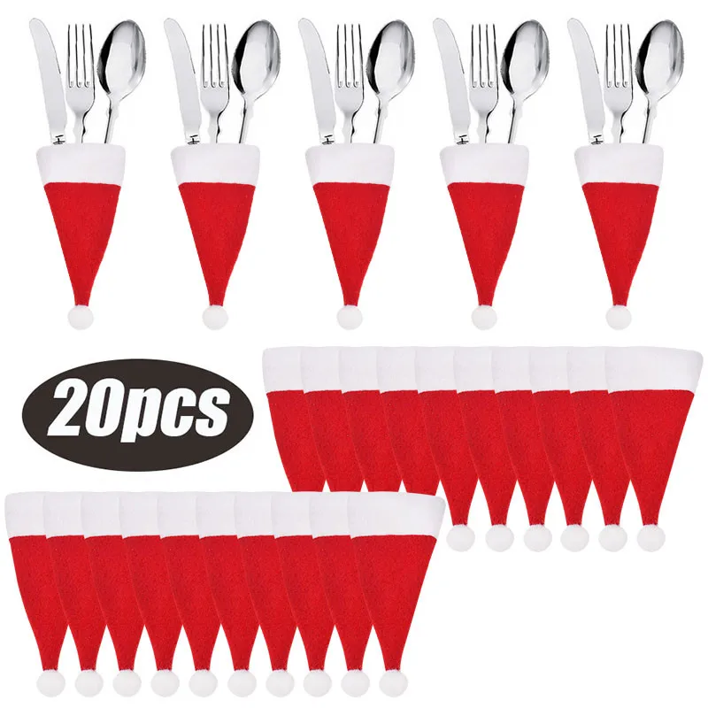 20pcs Christmas Home Decoration ableware Bag Holder Christmas Hat Fork Kitchen Table Dinner Party 2023 Merry Christmas Decor
20pcs Christmas Home Decoration ableware Bag Holder Christmas Hat Fork Kitchen Table Dinner Party 2023 Merry Christmas Decor