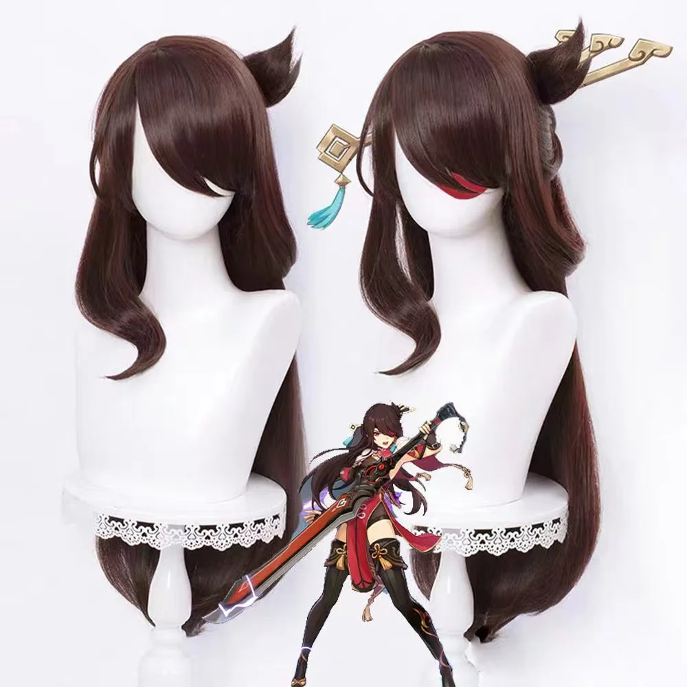 Genshin Impact Beidou Cosplay Wig Dark Red Brown Hair Detached Buns Heat Resistant Adult Women Halloween Role Play Free Wig Cap
Genshin Impact Beidou Cosplay Wig Dark Red Brown Hair Detached Buns Heat Resistant Adult Women Halloween Role Play Free Wig Cap