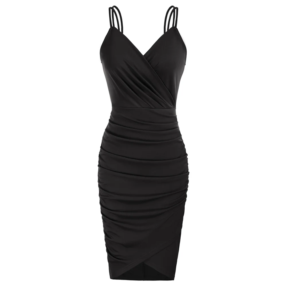 GK Women Summer Dress Sexy Ruched Party Dual Strap Tight Slim Fit Backless V-Neck Elegant Solid Wrap Hem Night Mini Dresses
GK Women Summer Dress Sexy Ruched Party Dual Strap Tight Slim Fit Backless V-Neck Elegant Solid Wrap Hem Night Mini Dresses