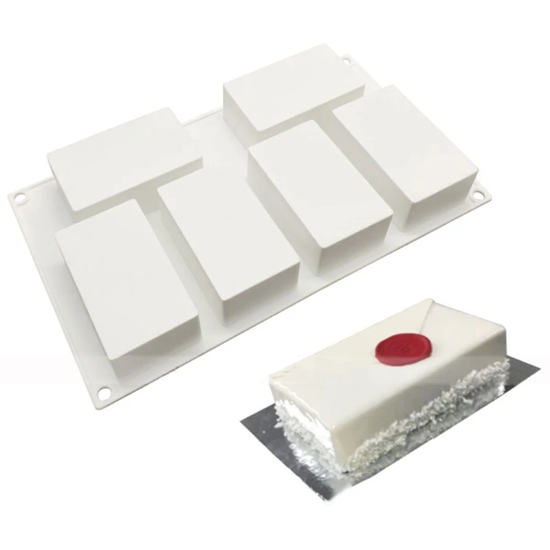 6 Cavity Rectangle Silicone Mousse Cake Mold 3D Cake Mousse Chocolate Pastry Molds DIY Cake Decoration Tools Baking Accessories
6 Cavity Rectangle Silicone Mousse Cake Mold 3D Cake Mousse Chocolate Pastry Molds DIY Cake Decoration Tools Baking Accessories