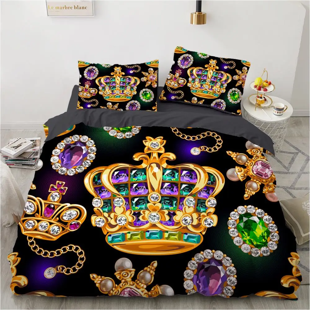 Luxury 3D Bedding set Europe Queen King Double Duvet cover set Bed linen Comfortable Blanket/Quilt cover Bed Set Baroque crown
Luxury 3D Bedding set Europe Queen King Double Duvet cover set Bed linen Comfortable Blanket/Quilt cover Bed Set Baroque crown