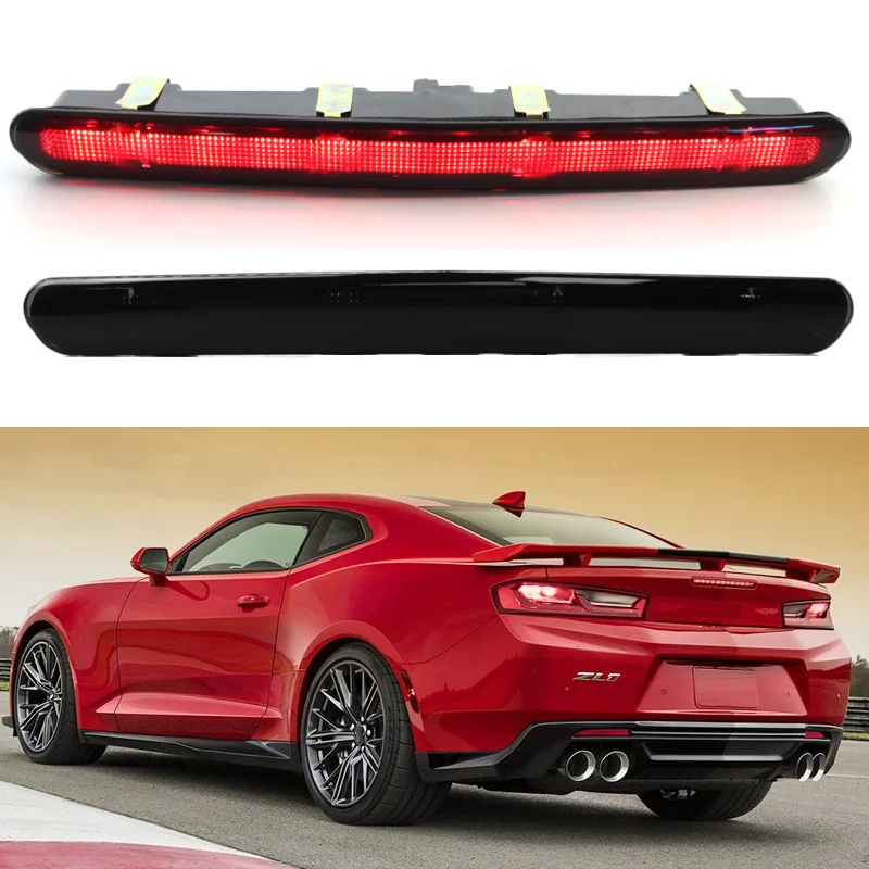 

Smoked Red LED 3rd Rear Brake Light Stop Lamp High Mount Tail Light For Chevrolet Camaro 2016 2017 2018 2019 2020 OEM: 84330249