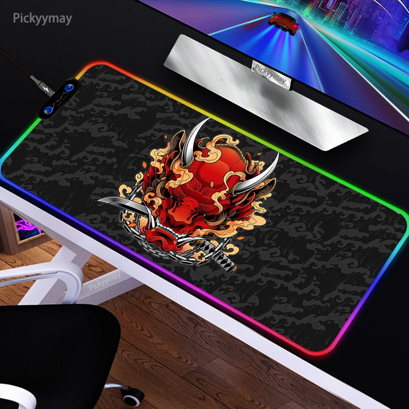 Japanese Oni RGB Large Gaming Mousepad LED Glow Carpet Big Mause Pad Game Keyboard Mouse Pad Gamer Desk Mat Computer Mice Mat
Japanese Oni RGB Large Gaming Mousepad LED Glow Carpet Big Mause Pad Game Keyboard Mouse Pad Gamer Desk Mat Computer Mice Mat