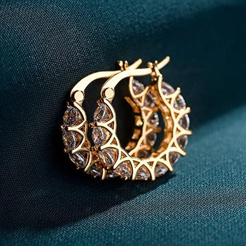 Hoop Earrings Women Gold Color Earrings for Women Girls Wedding Engagement Stud Earrings Jewelry Hoops Earring Women
Hoop Earrings Women Gold Color Earrings for Women Girls Wedding Engagement Stud Earrings Jewelry Hoops Earring Women