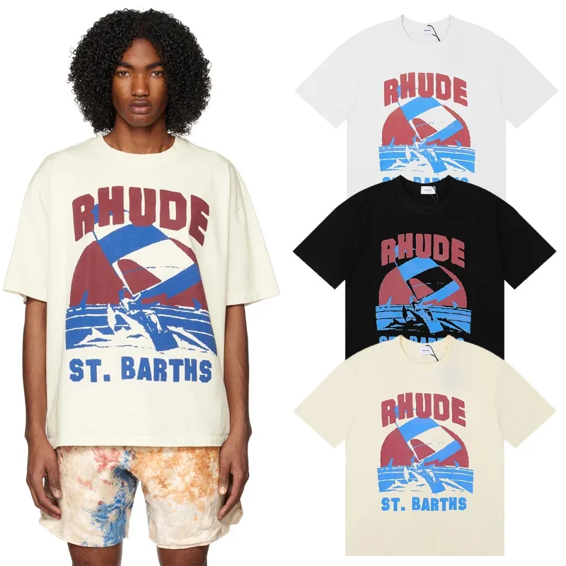NewRHUDE Yacht Club Black Apricot White Rhude T Shirt Men Women Oversized Short Sleeve RHUDE Windsurf Print Tee Top gym
NewRHUDE Yacht Club Black Apricot White Rhude T Shirt Men Women Oversized Short Sleeve RHUDE Windsurf Print Tee Top gym