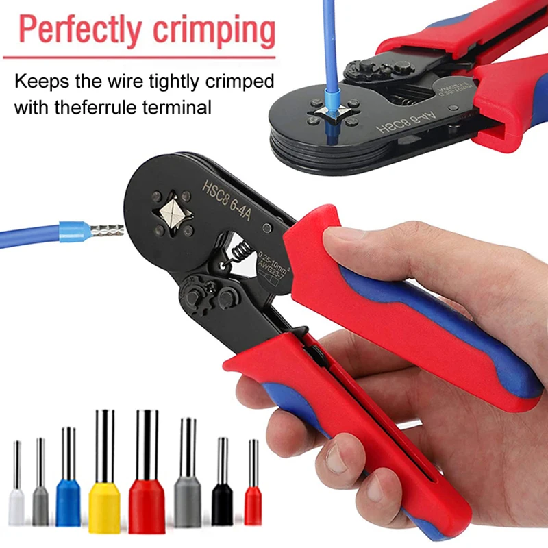 Crimping Pliers Tubular Terminal Crimping Tool HSC8 6-4A/6-6A Mini Wire Ferrule Fixture Kit High Precision Clamp Sets
Crimping Pliers Tubular Terminal Crimping Tool HSC8 6-4A/6-6A Mini Wire Ferrule Fixture Kit High Precision Clamp Sets