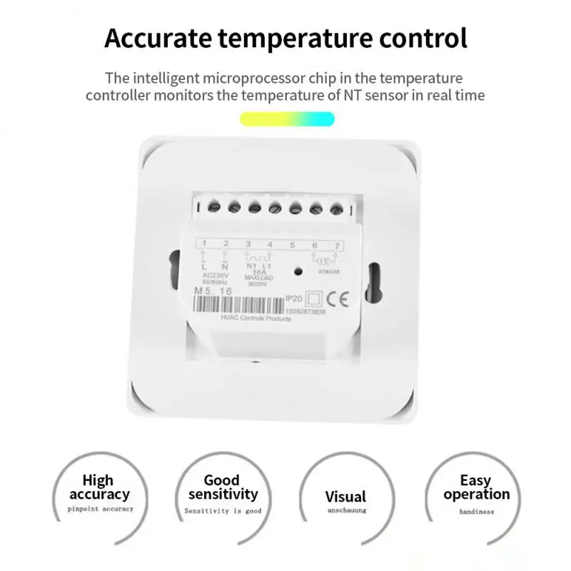 Electric Floor Heating Room Thermostat Manual Warm Floor Cable Use Termostat 220V 16A Temperature Controller Instrument 2023
Electric Floor Heating Room Thermostat Manual Warm Floor Cable Use Termostat 220V 16A Temperature Controller Instrument 2023