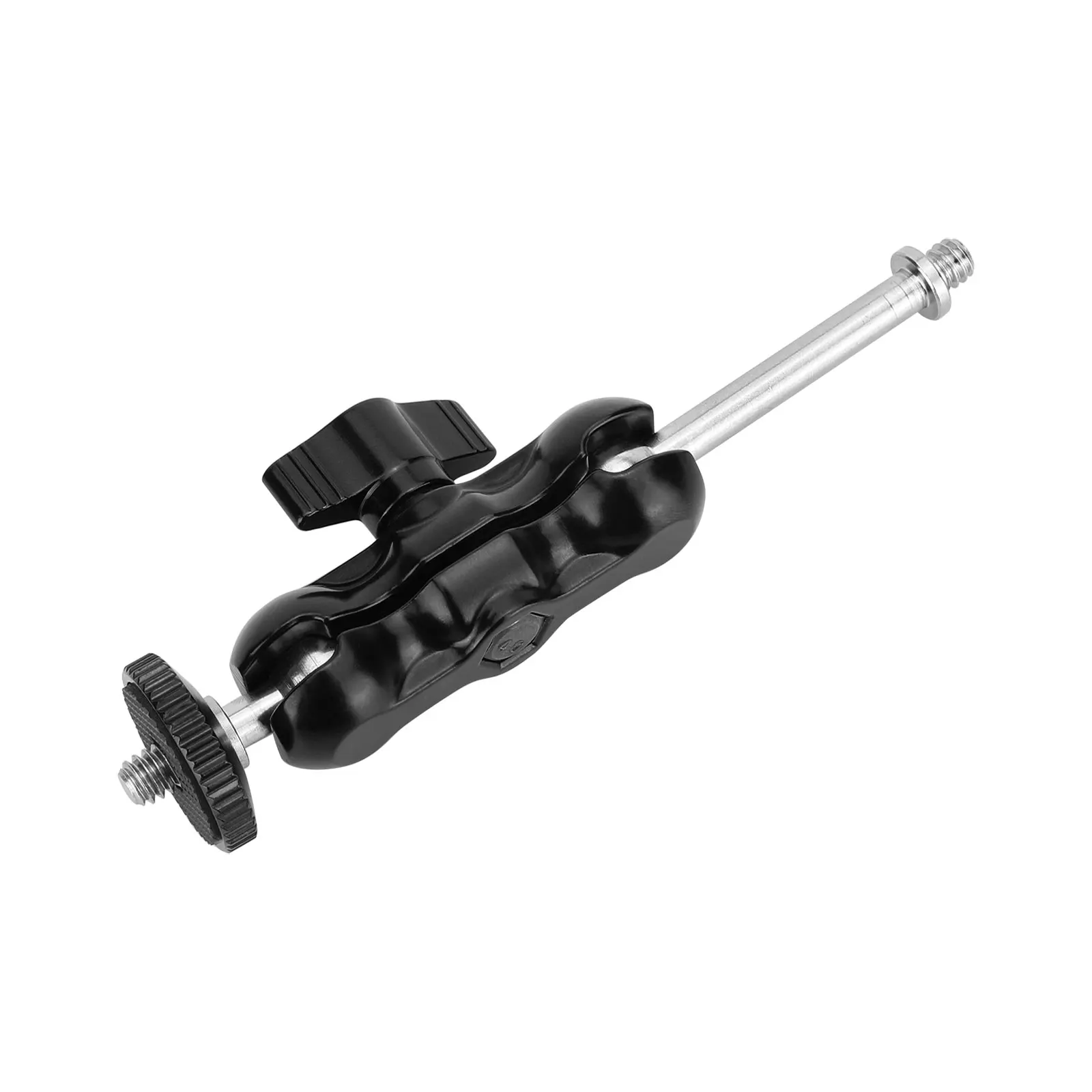 HDRIG Mini Ball Head Holder Support 360°Swivel 90°Tilt With Extended 1/4"-20 Thread Screw For Camera Monitor / Flashlight
HDRIG Mini Ball Head Holder Support 360°Swivel 90°Tilt With Extended 1/4"-20 Thread Screw For Camera Monitor / Flashlight