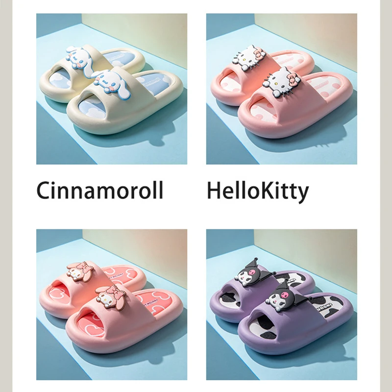 Kawaii Sanrios series girl cartoon Soft-soled shoes Anime Cinnamoroll Kuromi Home wear Non-slip slippers Christmas birthday gift
Kawaii Sanrios series girl cartoon Soft-soled shoes Anime Cinnamoroll Kuromi Home wear Non-slip slippers Christmas birthday gift