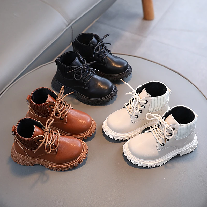 Children Chelsea Boots Kids Leather Shoes for Girls Toddler Boys Fashion Leather Non-slip Lace Up Ankle Shoes Size 21-30 Autumn
Children Chelsea Boots Kids Leather Shoes for Girls Toddler Boys Fashion Leather Non-slip Lace Up Ankle Shoes Size 21-30 Autumn