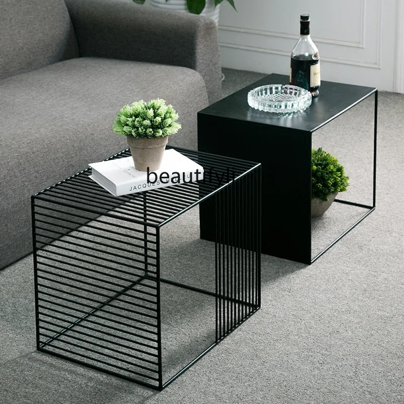 zq Simple Modern Iron Small Coffee Table Line Creative Sofa Side Table Living Room Bedroom Square Corner Table
zq Simple Modern Iron Small Coffee Table Line Creative Sofa Side Table Living Room Bedroom Square Corner Table