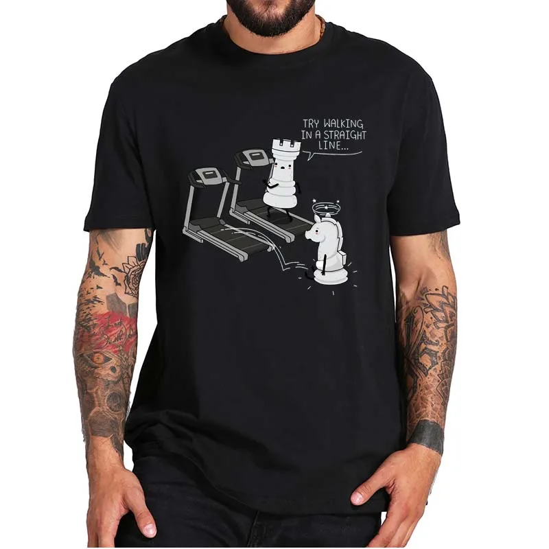 Walking In A Straight Line T-Shirt International Chess Funny Design Summer Tee Tops 100% Cotton EU Size T Shirt For Men Women
Walking In A Straight Line T-Shirt International Chess Funny Design Summer Tee Tops 100% Cotton EU Size T Shirt For Men Women