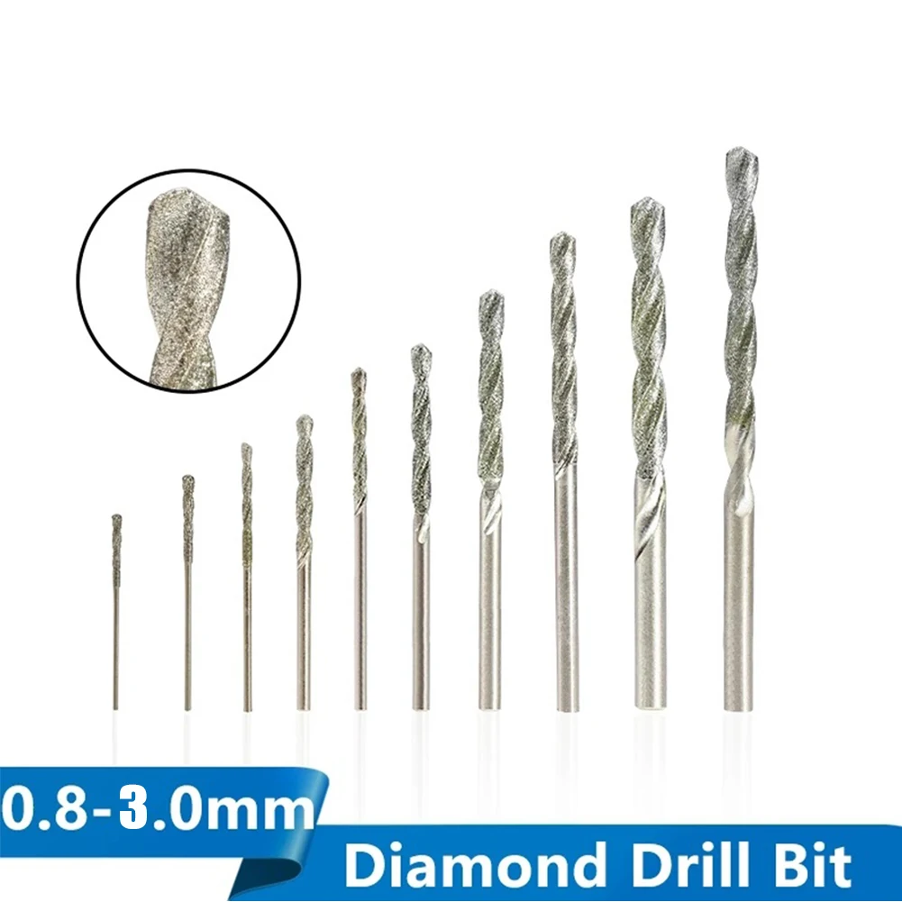 8pcs Diamond Coated Twist Drill Bit 0.8-3.0mm Gun Drill Bit For Glass Tile Stone Hole Cutter For Glass Jewelry Stone Tile
8pcs Diamond Coated Twist Drill Bit 0.8-3.0mm Gun Drill Bit For Glass Tile Stone Hole Cutter For Glass Jewelry Stone Tile