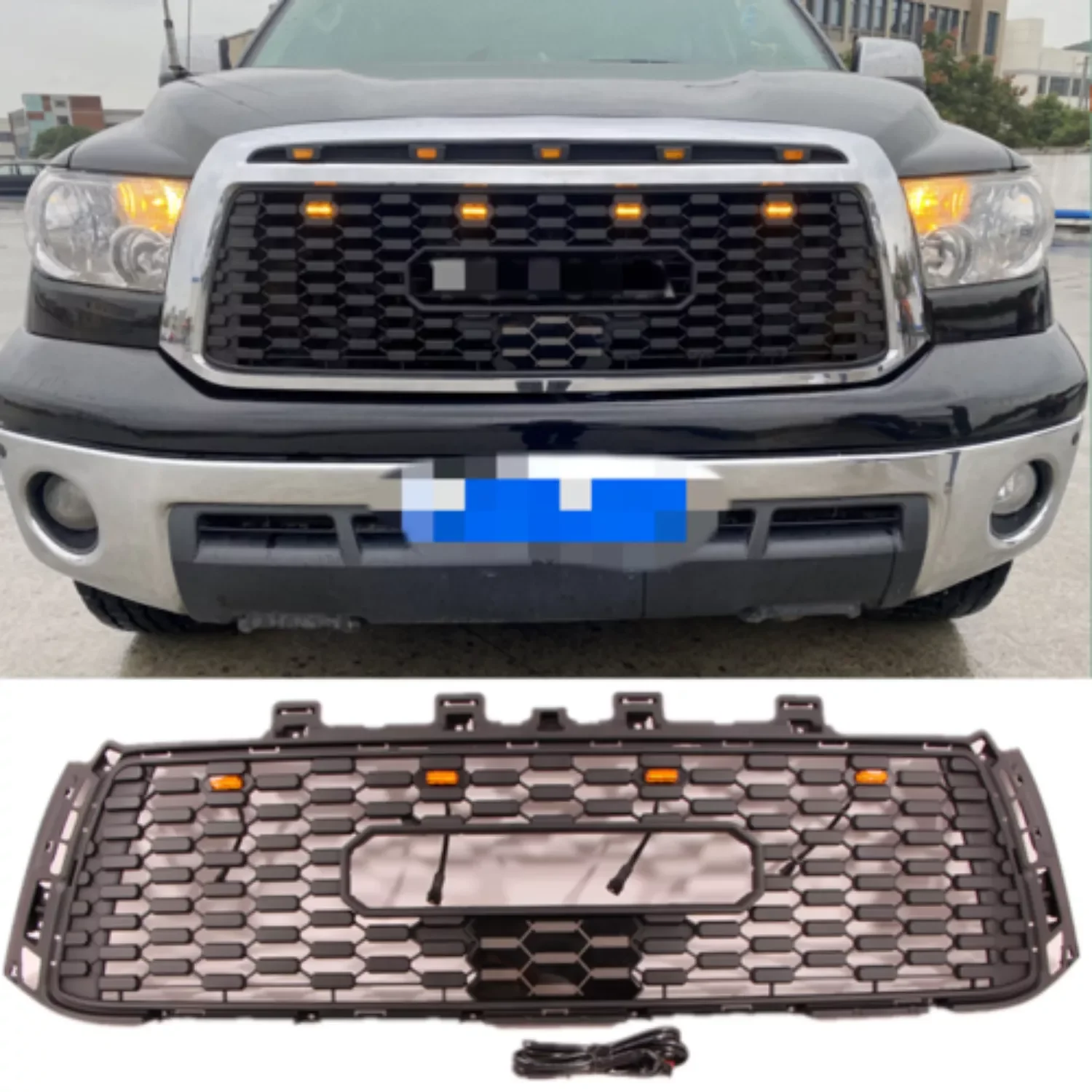 for TOYOTA Tundra 2010 2011 2012 2013 Front Bumper Grille Front Grill Replacement Grille with 4 LED Lights Black
for TOYOTA Tundra 2010 2011 2012 2013 Front Bumper Grille Front Grill Replacement Grille with 4 LED Lights Black